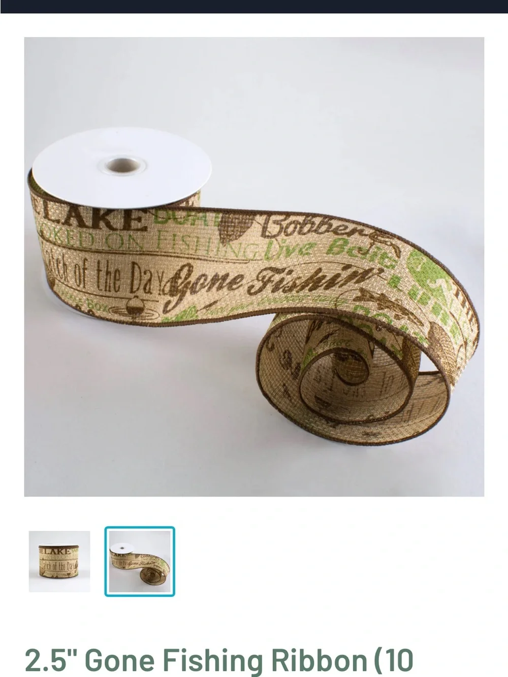 Deer and Fish  Ribbon Spools - 2.5